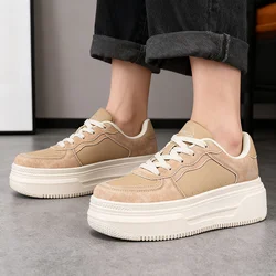 Baasploa Women Skateboarding Shoes Casual Sneakers for Women Leather Walking Shoes Non-Slip Outdoor Platform Shoes
