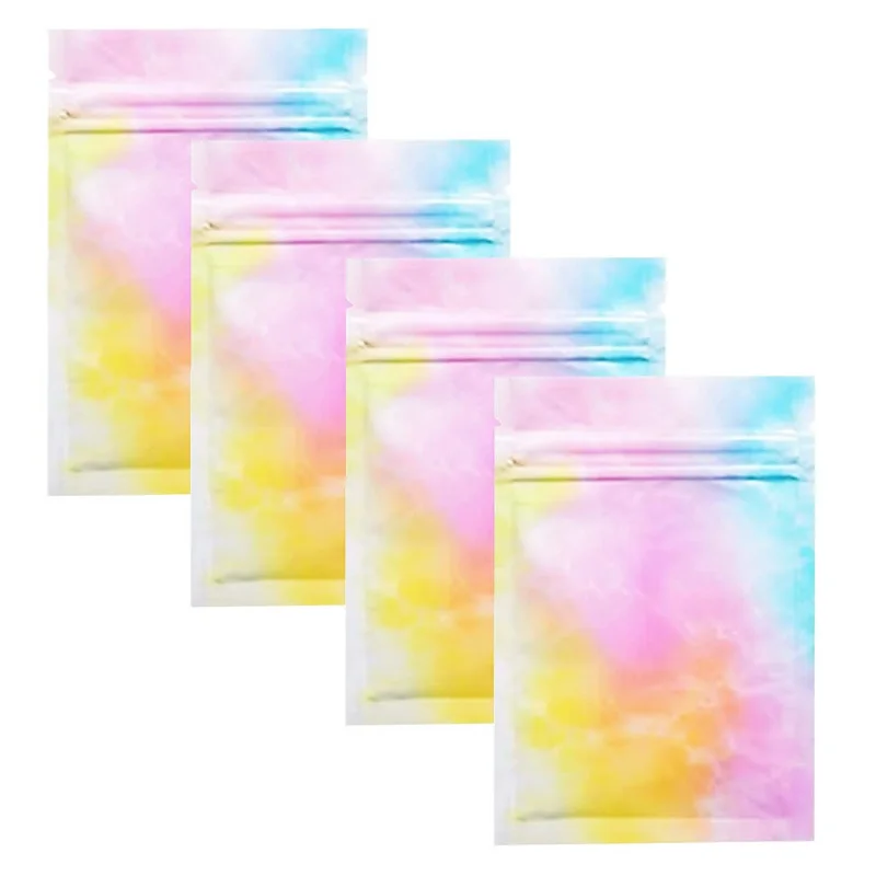 

1000Pcs Resealable Smell Proof Bags Foil Pouch Bag Aluminum Foil Ziplock Bags Flat Small Mylar Heat Sealable Pouch With Design