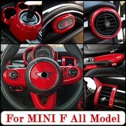 Car Interior Styling Modification Stickers ABS Plastic Red Decorative Accessories For BMW MINI Cooper S JCW F54 F55 F56 F57 F60