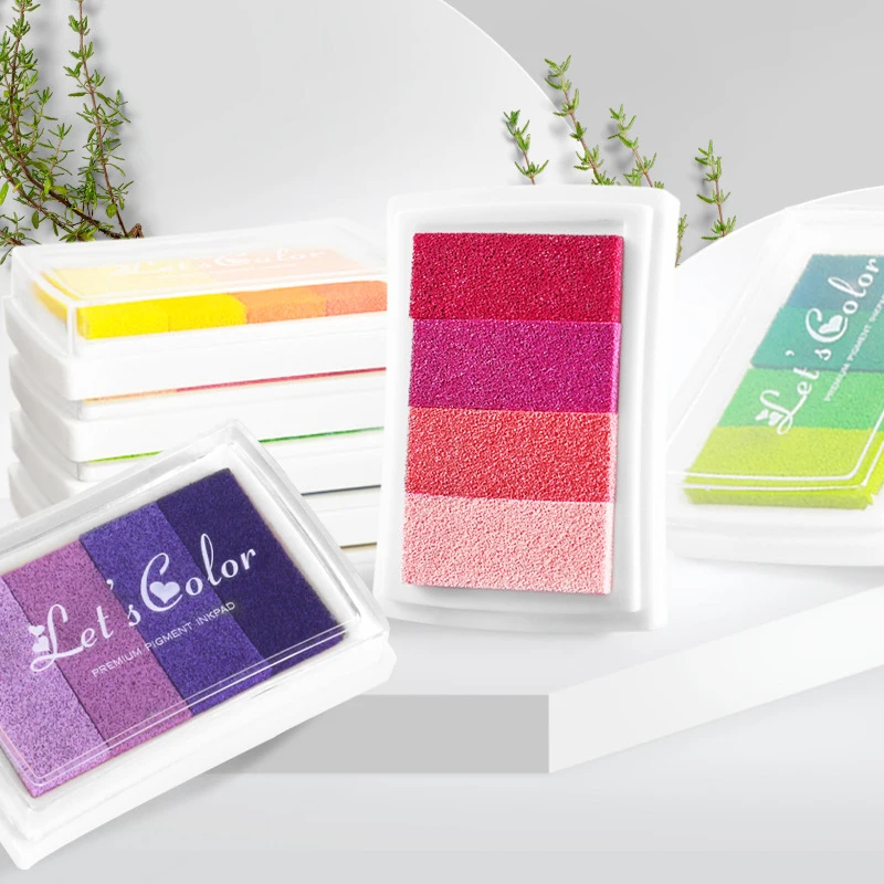 Creatieve Kleurrijke Schattige Diy Vintage Ambachten Inktkussen Kleurrijke Inktpad Stempels Afdichting Decoratie Stempel Pads Stempel Metgezel