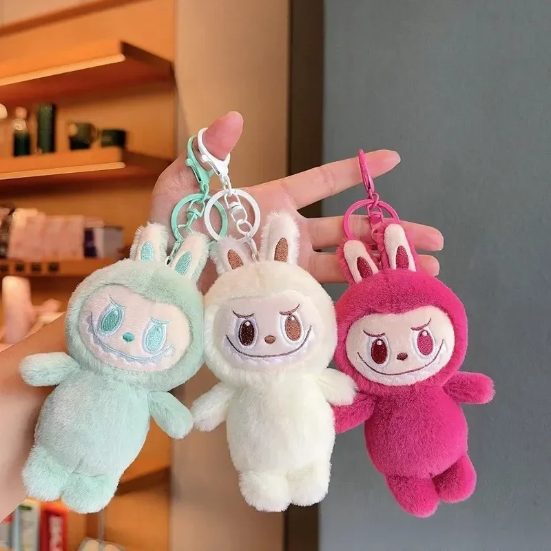 New Arrival Anime Monster Labubu Pendant Doll Toy Figure Model Gifts Cartoon Plush Doll Soft Stuffed Keychain Doll Xmas Gifts