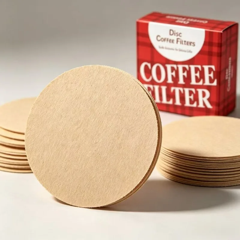 500pcs Round Coffee Filters Disposable, Fine Filtration, Reduces Oils, Replacement,Unbleached Coffee Filters  for Coffees Maker