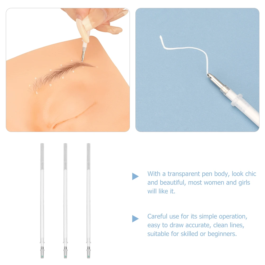 

3pcs Refill Eyebrow Mapping Pen Stencil Pens Liquid Lamination Supplies Body Marker Surgery Marker Tattooing Pen Position