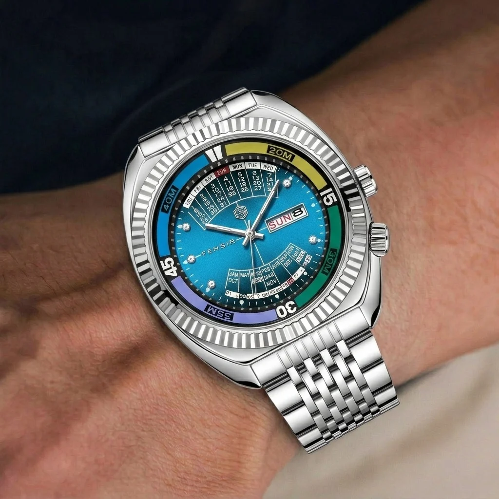 Top Relogio Business Skeleton or Sealed Bottom Dual Quartz Men's Watches Top Casual Sport Steel Calendar AAA Watch Male Clock