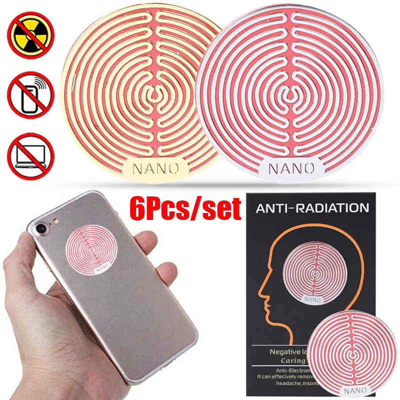 Anti-Radiation Metal Stickers for Mobile Phone PC Laptop iPad Refrigerator Universal Radiation EMF Protector Sticker Accessories