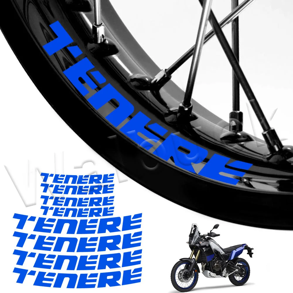 For Tenere 660 700 1200 XTZ 700Z XT1200Z Super T 700 Motorcycle Wheel Sticker Motocross Reflective Rim Decal Accessories