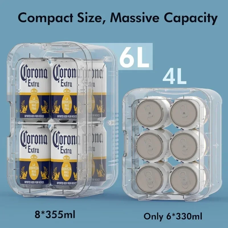 CALEN Mini Fridge with 2 Bottles Mini Fridge for Bedroom Skincare Fridge Refrigerator for Food Beverages Cosmetics