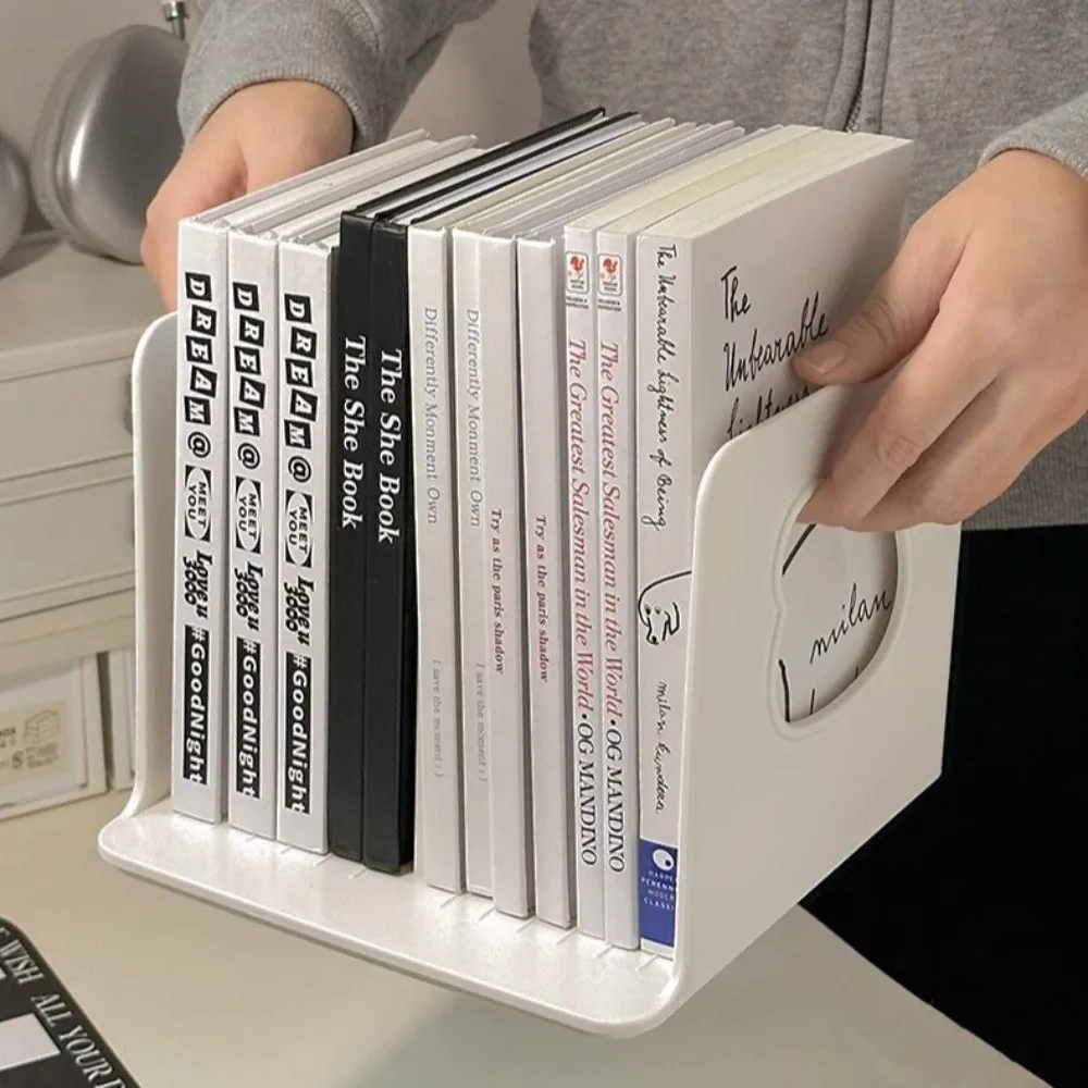 Cartoon Multi-layer Book Stand Divide Design hollow Bear Desktop Bookshelf Storage Rack Student