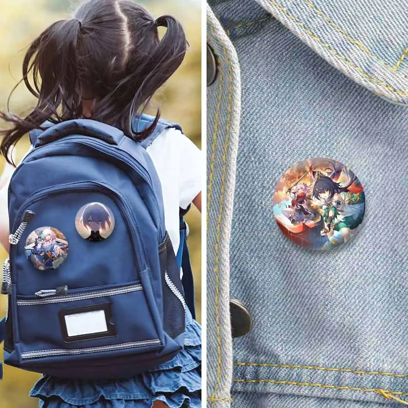 الكرتون لعبة هونكاي ستار السكك الحديدية بروش لطيف صفيح لينة زر دبابيس شارة مستديرة الملابس على ظهره مجوهرات اكسسوارات اللعب الهدايا