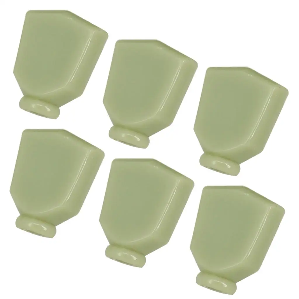 Jade Green Guitar Tuner Buttons Plastic Trapezoid Peg Handle Machine Head Knobs for Acoustic Guitar