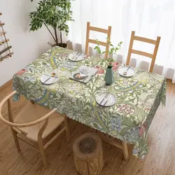 Custom Rectangular Waterproof Oil-Proof William Morris Art Tablecloth Table Cover 40