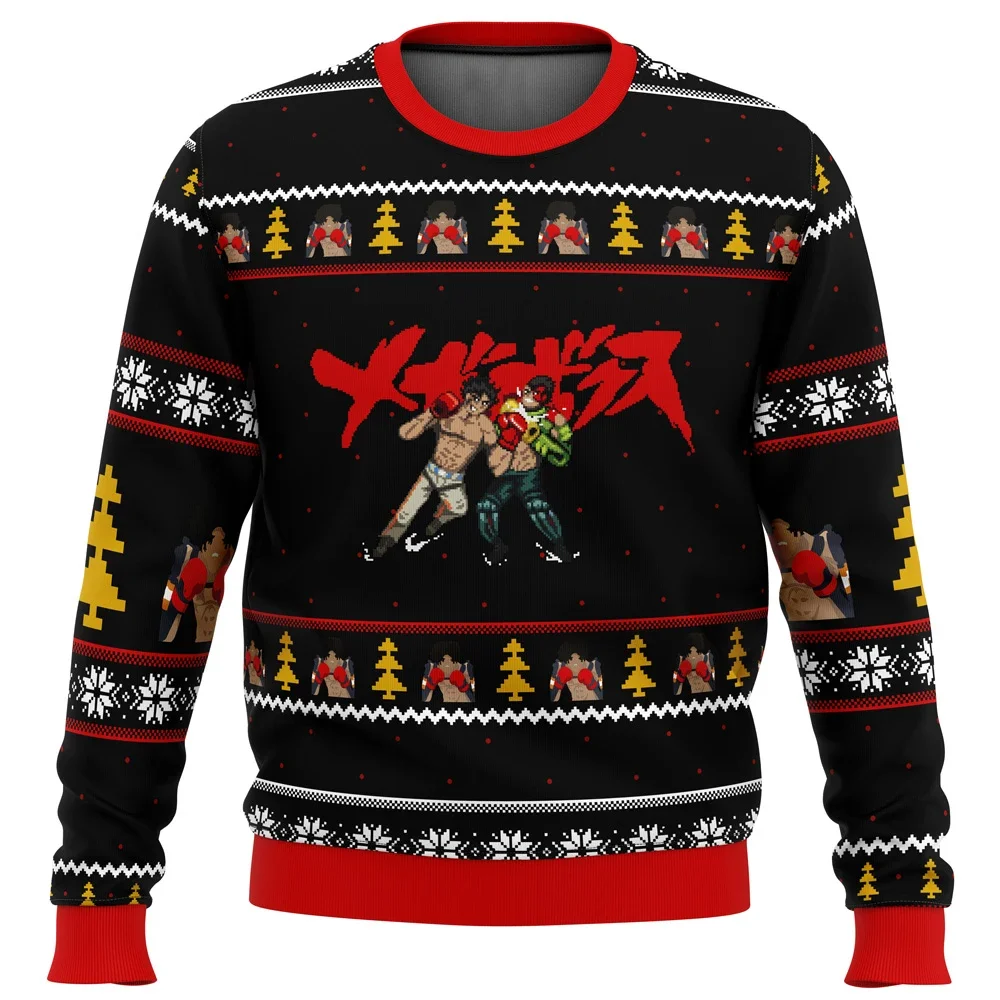 Megalo Box Alt brutto maglione natalizio regalo pullover di Babbo Natale uomo felpa 3D e top abbigliamento autunnale e invernale