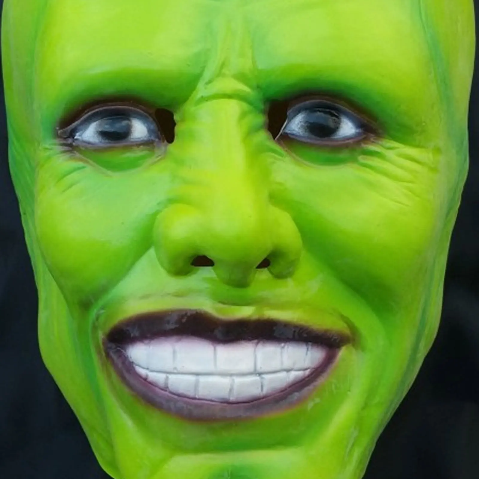 Halloween The Mask Jim Carrey Cosplay Costume Green Mask Adult Fancy Dress Face Halloween Masquerade Party Cosplay Moviese Mask
