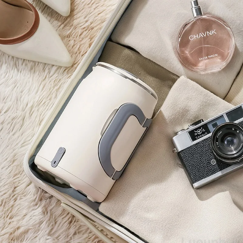 110V/220V Electric Kettle Portable Travel 304 Stainless Steel Kettle Auto Power Off Mini Electric Hot Cup Multi-function 600ml