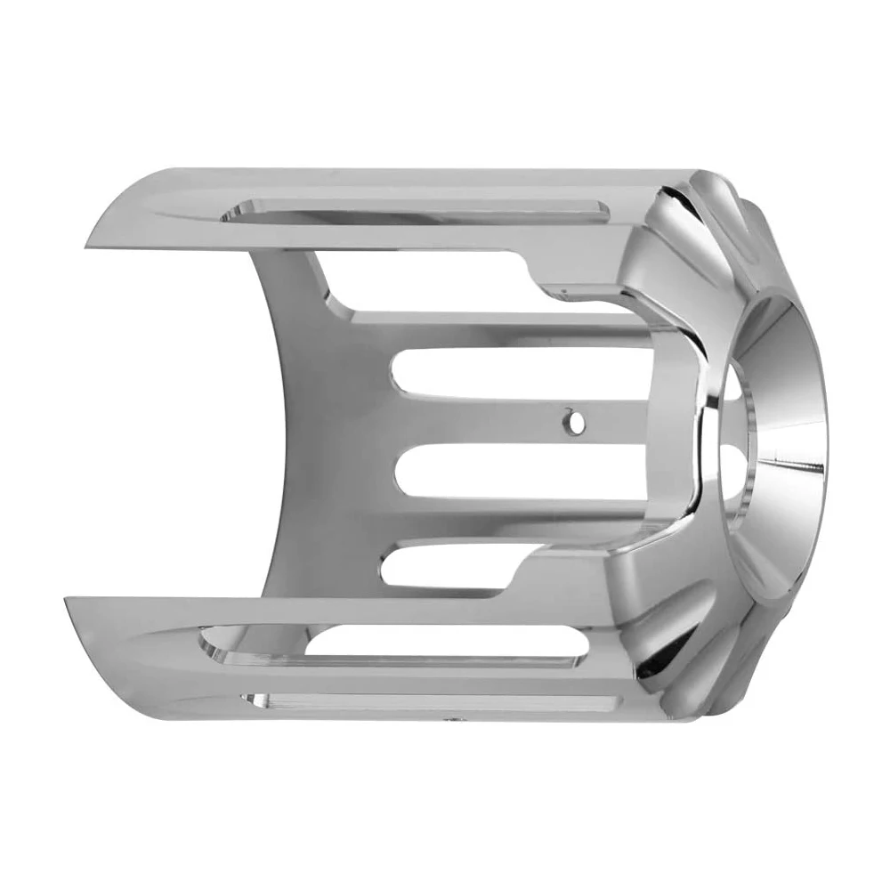 Chrome Motorcycle Oil Filter Cover Fit for Harley-Davidson All Models Motorcycle Oil Filter Cover Aluminum Alloy Black