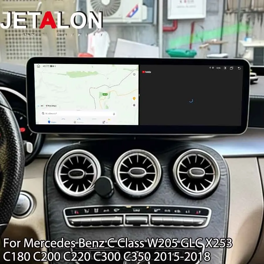 

14.9-дюймовый Android-экран для Mercedes Benz C-Class W205, GLC X253, C180, C200, C220, C300, C350 2015-2018, навигация, CarPlay, Wi-Fi, DSP, автомобильная магнитола