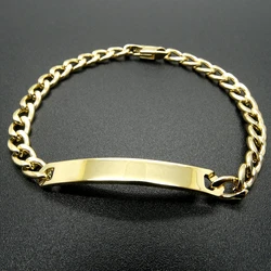 Stainless Steel Bracelet 18K Gold Plated 6MM ID Bangle 8