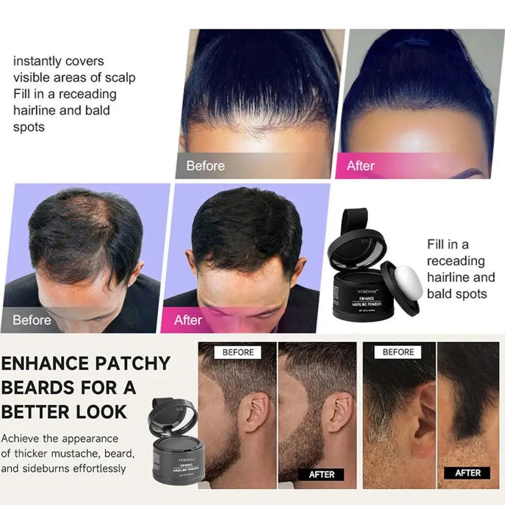 

6 цветов пудра для линий волос черный корневой вверх натуральный Мгновенный ремонт водостойкий консилер для линии волос Тени краска для волос I6M5