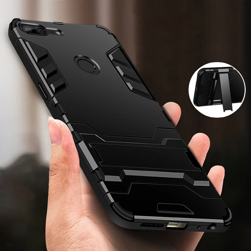 Shockproof Case for Honor 9 case Luxury Armor Hard Phone Stand Back Cover for Huawei Honor 9 Bumper Cases