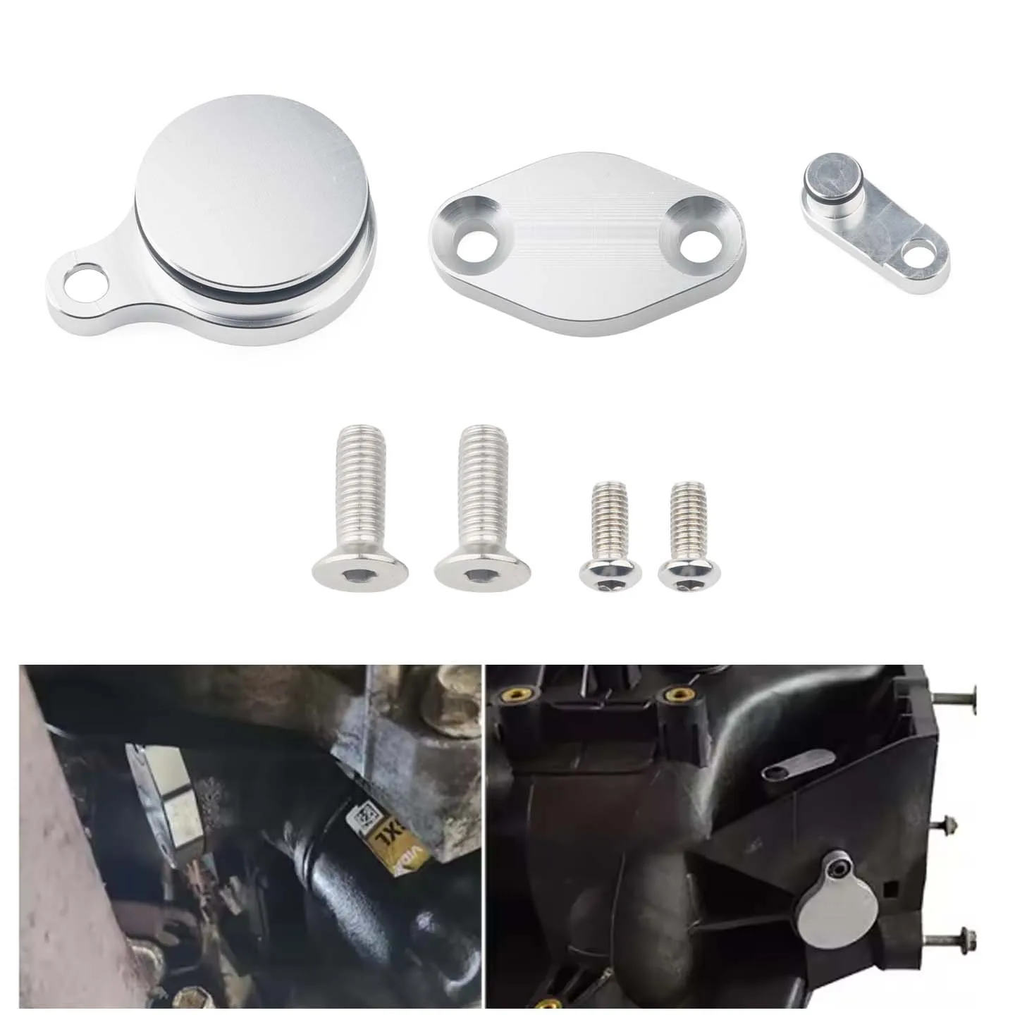Aluminum LS EVAP Valve Repair Kit Purge Solenoid Plug Intake Exhaust For 4.8L 5.3L 6.0L LM7 For Chevrolet GMC Silverado