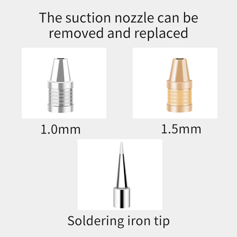 LUXIANZI 220V 50Hz Electric Suction Gun Vacuum Solder Sucker Tin Soldering Iron Desolder Pump Repair Welding Tools with Nozzle