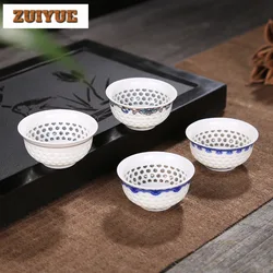2/4/6 PC Handmade Jingdezhen Beehive Porcelain Master Cup Exquisite Ceramic Tea Cups Tea Bowl Chinese Custom Tea Set Accessories