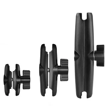 65mm/95mm/150mm kısa uzun çift soket kol 1 inç topu tabanı için Gopro kamera bisiklet motosiklet telefon tutucu yuvası
