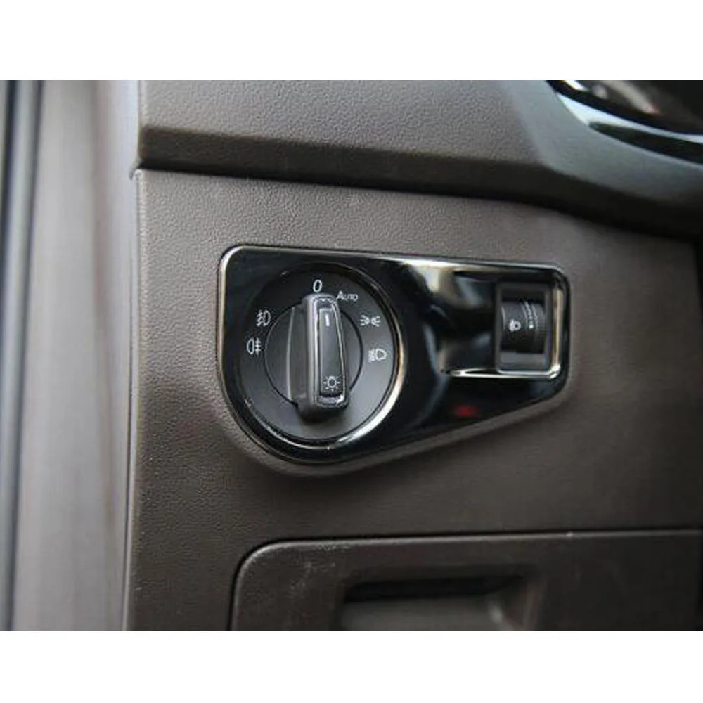 Car Front Headlight Light Switch Trim Frame Lamp Button Panel Stick For Volkswagen VW Tiguan L MK2 2016 2017 2018 2019 2020 2021 - view 6