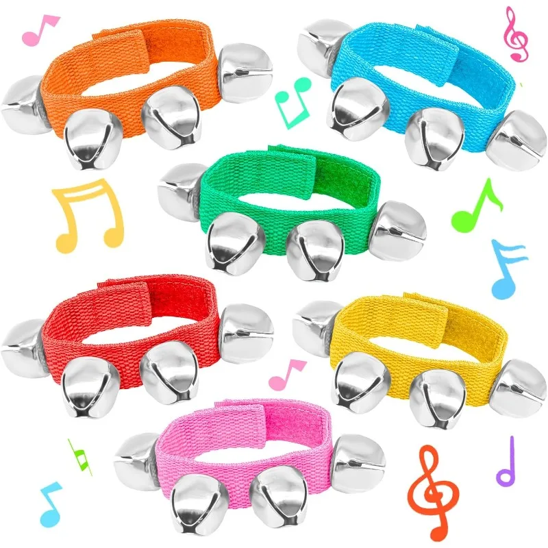 نغمة رنين معصم عيد الميلاد، أداة قرع، لعبة إيقاع الموسيقى، جرس يدوي قابل للتعديل مناسب لتزيين حفلات عيد الميلاد