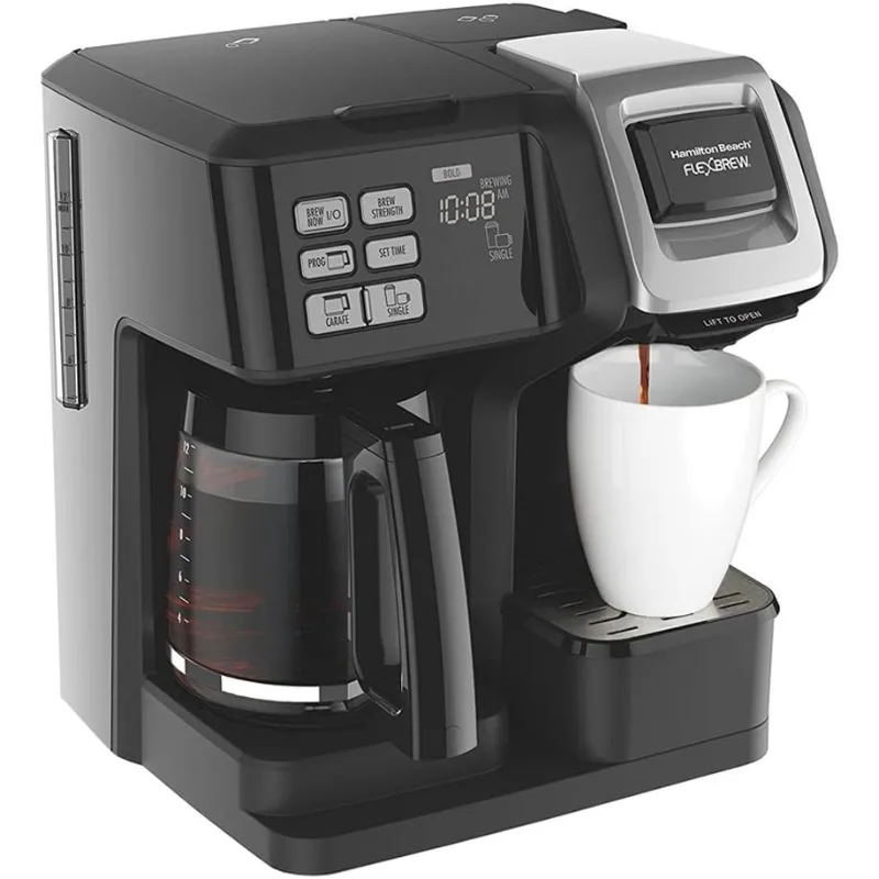 

Программируемая кофеварка Hamilton Beach FlexBrew с двусторонним пивоваром (49976) в комплекте с поддержкой удлинителя