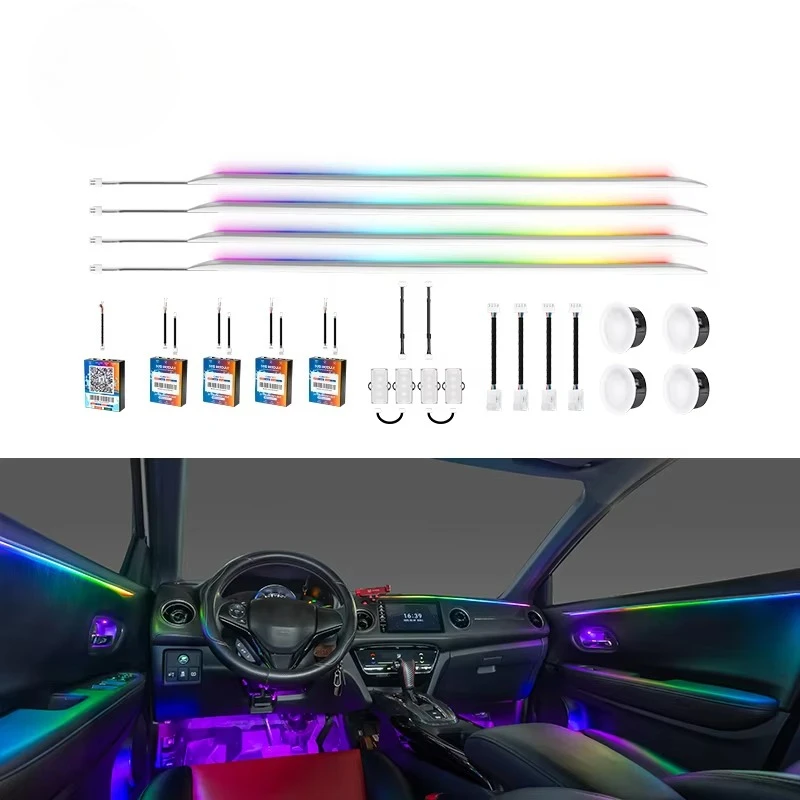 Lights Custom Light Sequences Dynamic Color Shifting LED Symphony Atmosphere Lamp Universal Car Interior Modified Accessories