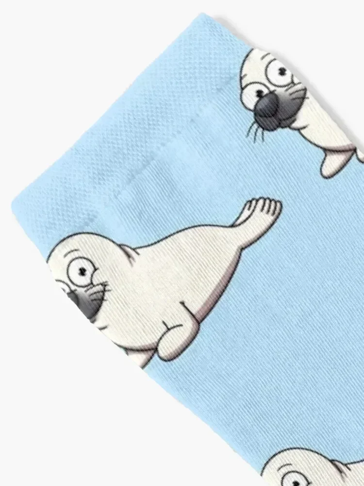 Cute Harp Seal Socks Men's christmass gift Stockings Male Socks Women's