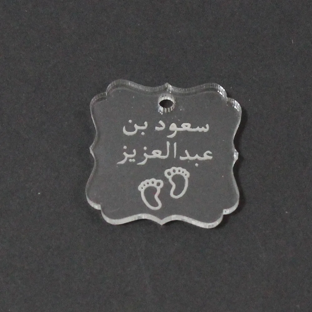 50pcs Personalized Mirror Tags Engraved Custom Gift Acrylic Tags Cupcake Charms Wedding Tags For Favor Luxury Favor Tags