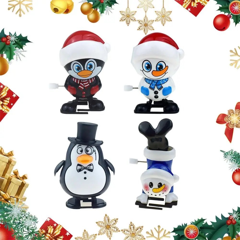 24y natal clássico relógio brinquedos bonito elk boneco de neve ornamentos do feriado presentes festa de natal primavera relógio brinquedos divertidos 6.5cm