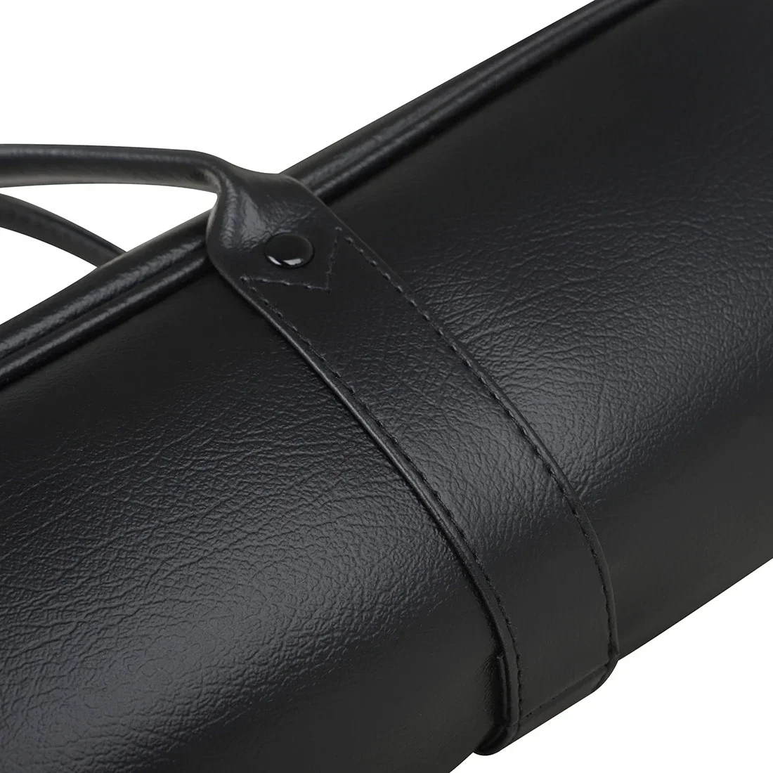 16 Holes Flute Bag Portable Waterproof Leather Flute Case Cover Carrying Bag Black Shoulder Strap Instrument Flute Accessories