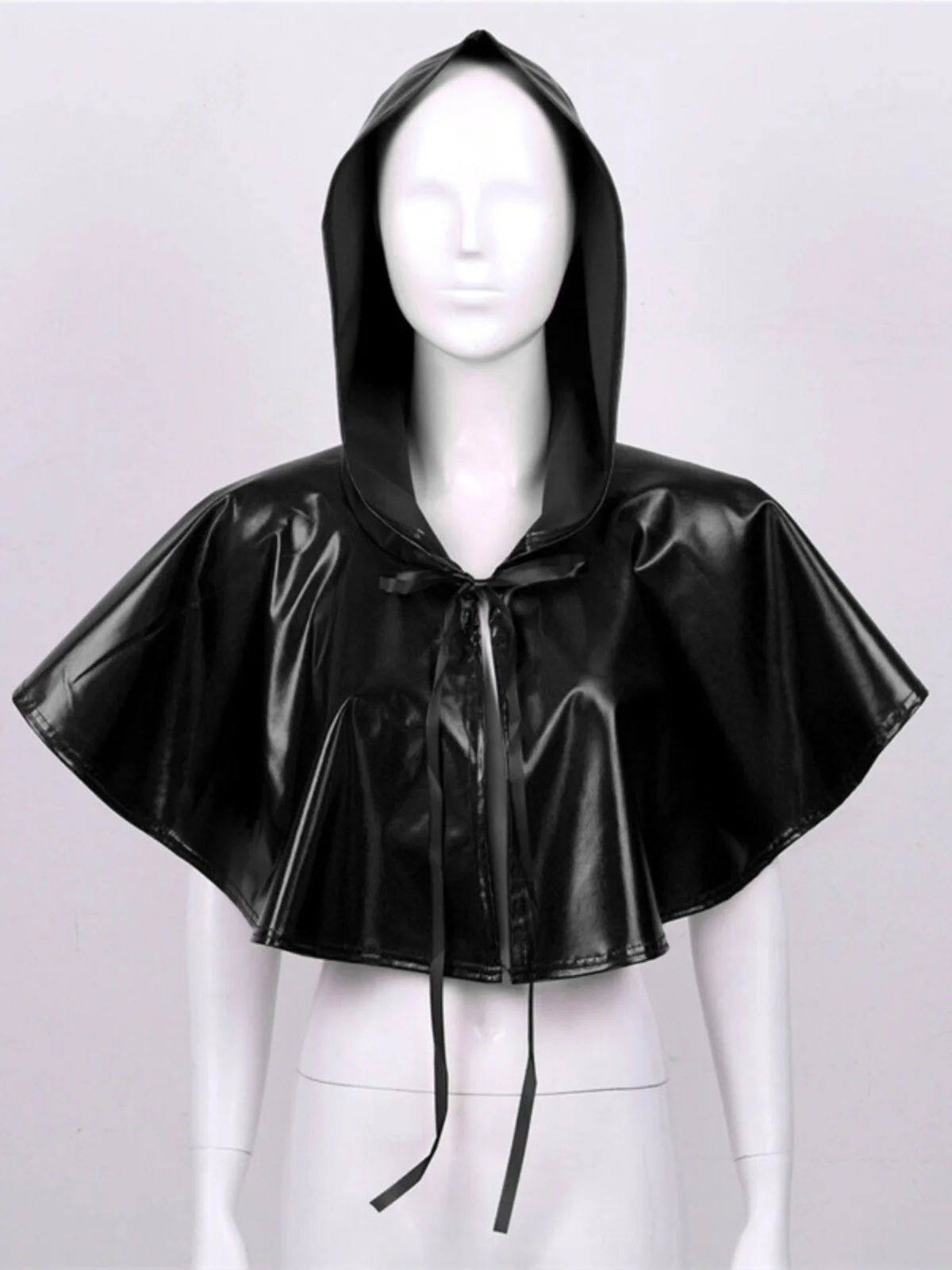

Spring Autumn New Sle loween Hooded ort Jaet ex Svel awl Stage Performance Wear Pure Color Outerwear