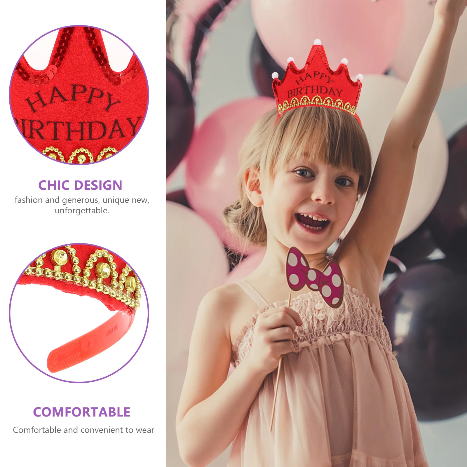 

Christmas Hat Hats with Led Lights Bright New Year Funny Birthday Party Crown