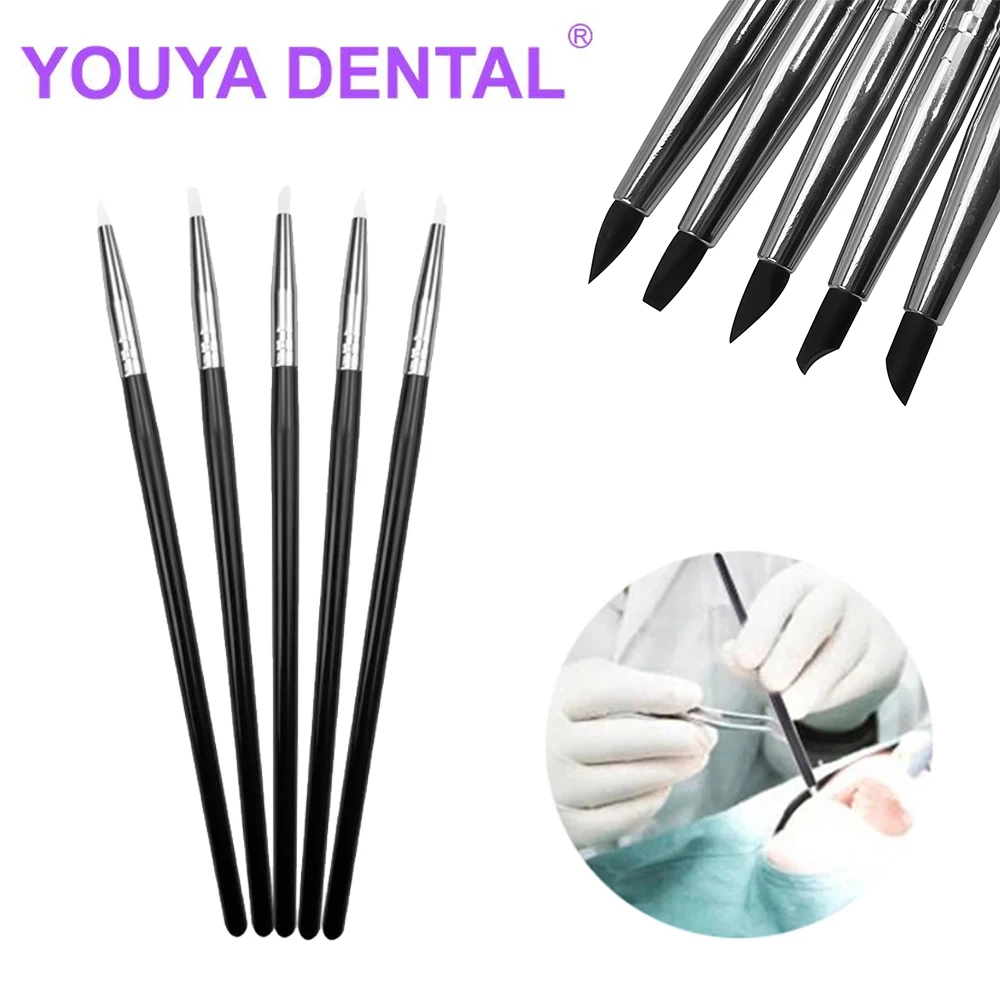 

5Pcs/bag Dental Resin Brush Pens Porcelain Teeth Shaping Tools Adhesive Composite Porcelain Teeth Dentistry Lab Tool