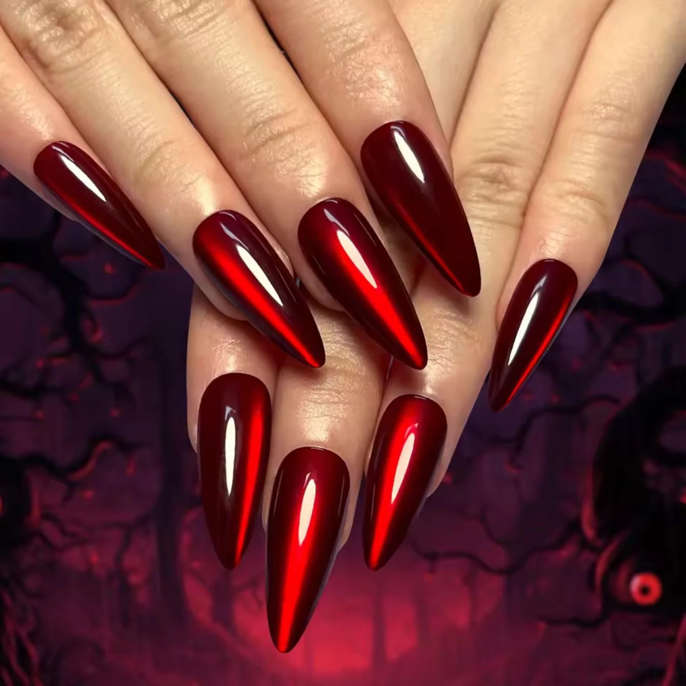 MIANEL 10ML Aufhellender Spiegel-Roter Katzenaugen-Gel-Nagellack 2026 Neuer Roter Katzenaugen-Magnetgel-Lack Rote Nägel 1-6 Stück