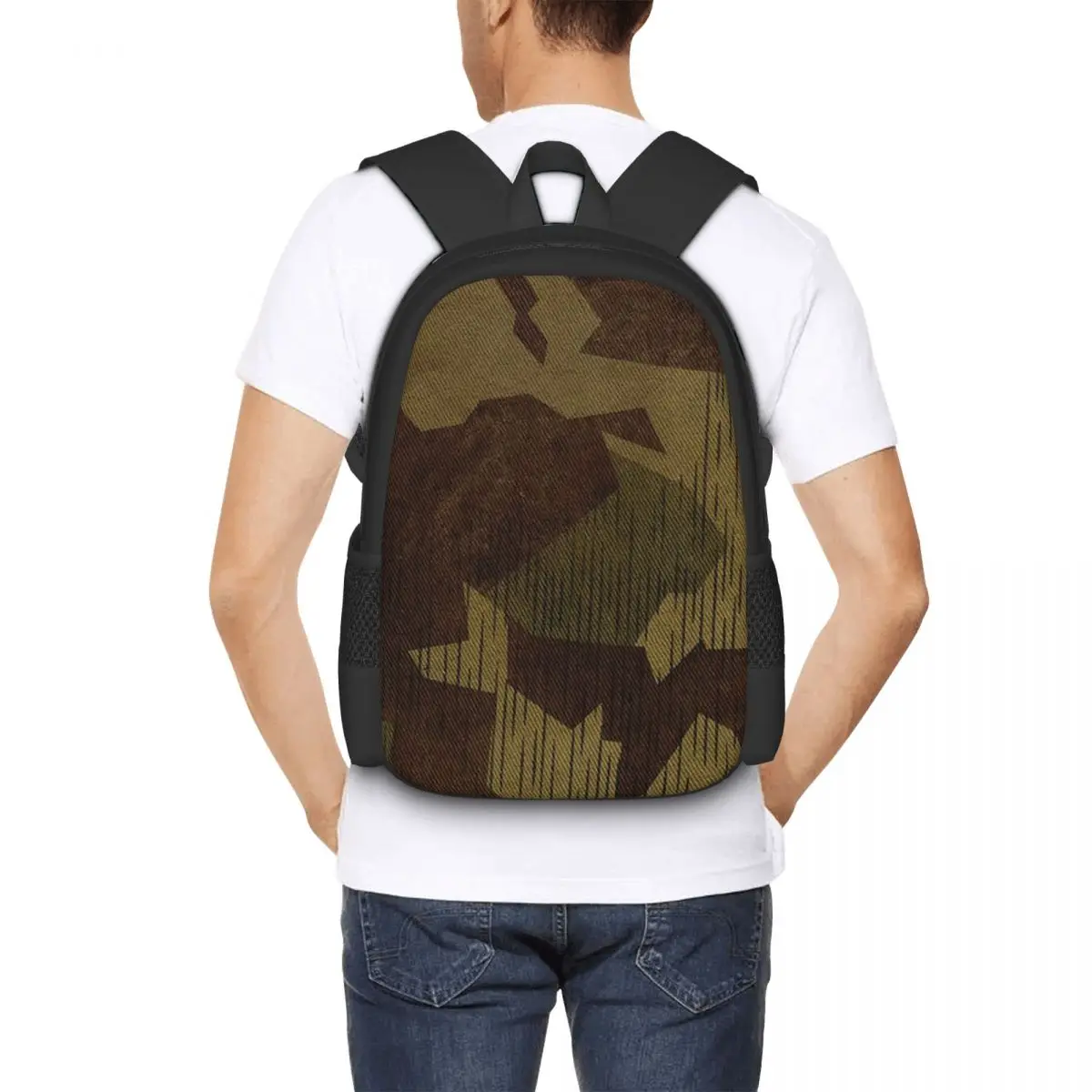 Splittertarn B Luftwaffe Camouflage German WW2 Backpack Hot Sale Daypack BookBag School Bag Shoulder Bags for Men Women
