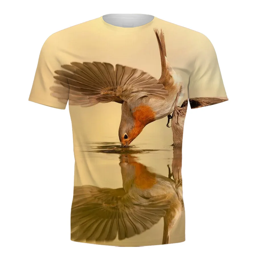 New Parrot Birds 3D Print T-shirt Fashion Men Women Short Sleeve T Shirts Oversized Harajuku Streetwear Kids Tees Tops Clothing