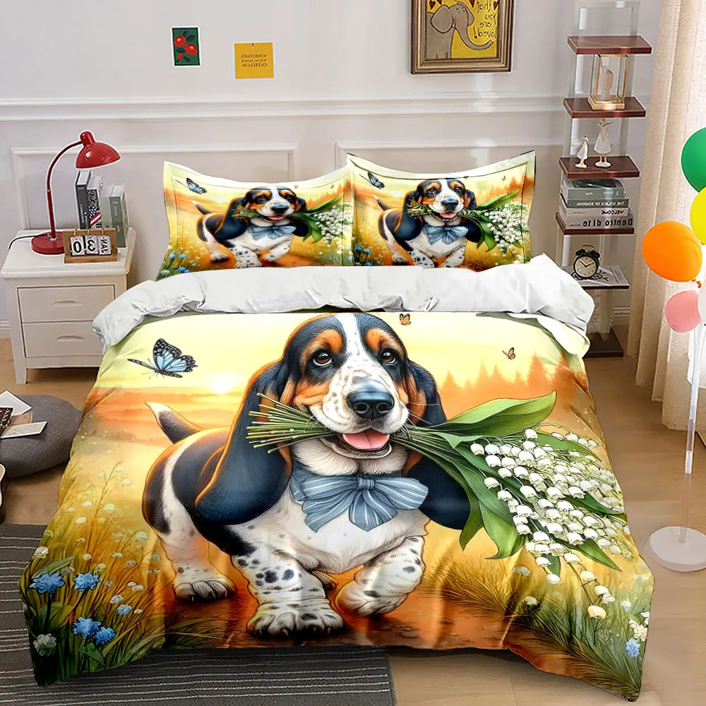 Dog's Gift Set: Walk, Celebrate, Relax Exquisite three-piece bedding set gift for kids and adults