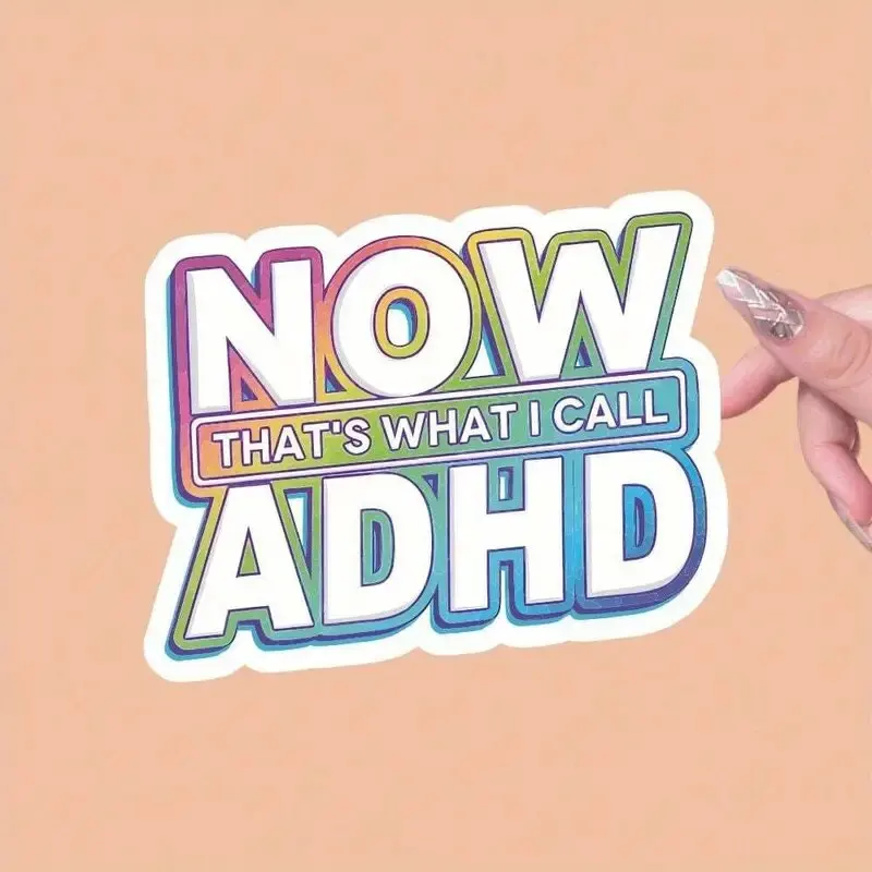 [ملصق ADHD] 1 قطعة/3 قطعة الآن أن أسمى ملصق ADHD |   فكاهة تكنولوجيا جراحية ذاتية اللصق - مثالية لأجهزة الكمبيوتر المحمولة،