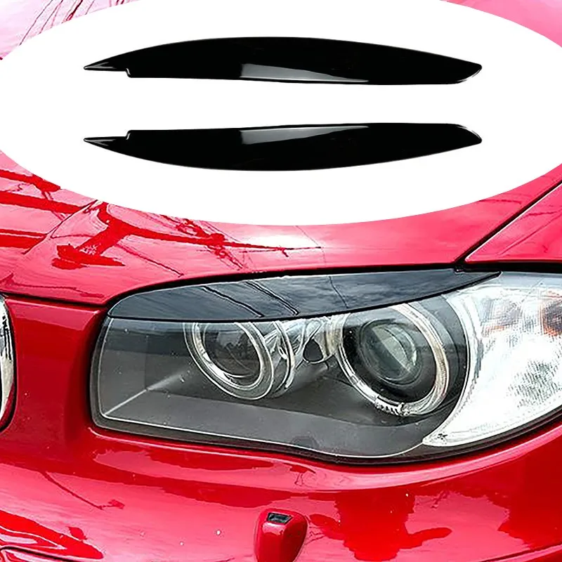 

Auto For BMW 1 Series E81 E82 E87 E88 2008-2013 Front Headlight Eyebrows Lamp Decoration Cover Trim Strips Exterior Accessories