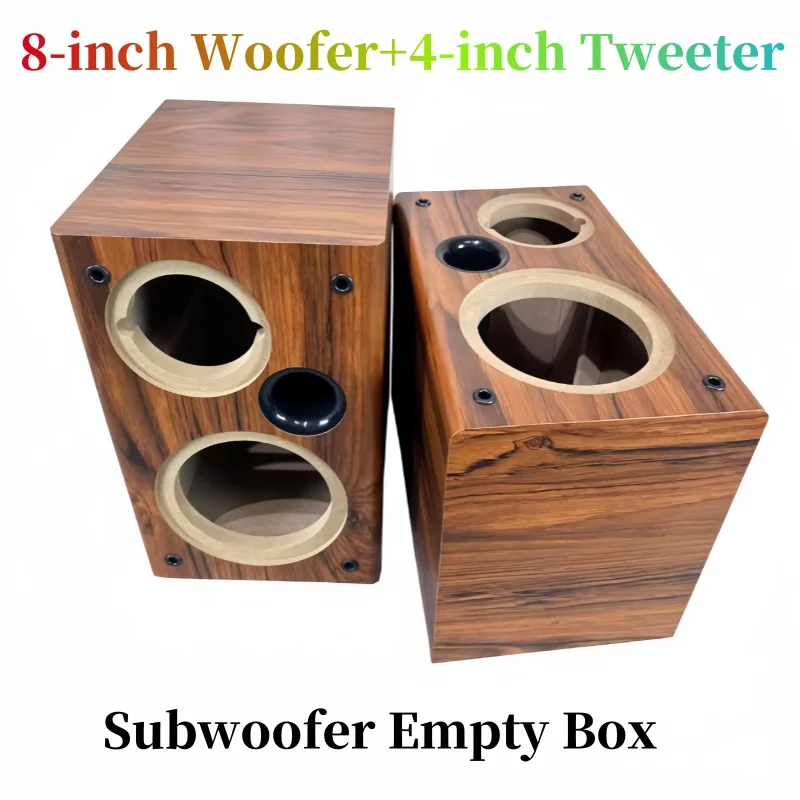 

8-inch Woofer 4-inch Tweeter Speaker Empty Box,Two-way Speaker Empty Box,DIY Wooden Speaker Housing,Customized Hole Diameter