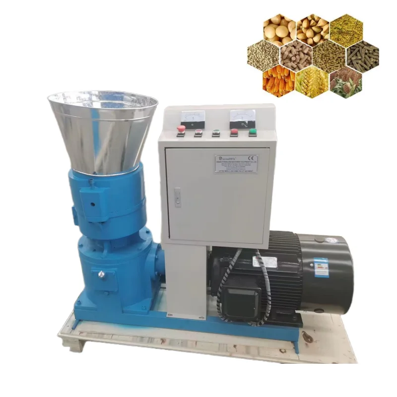 Small Electric Animal Cattle Duck Horse Boiler Goat Rabbit Chicken Pig Grass Balanced Feed Pellet Machine
