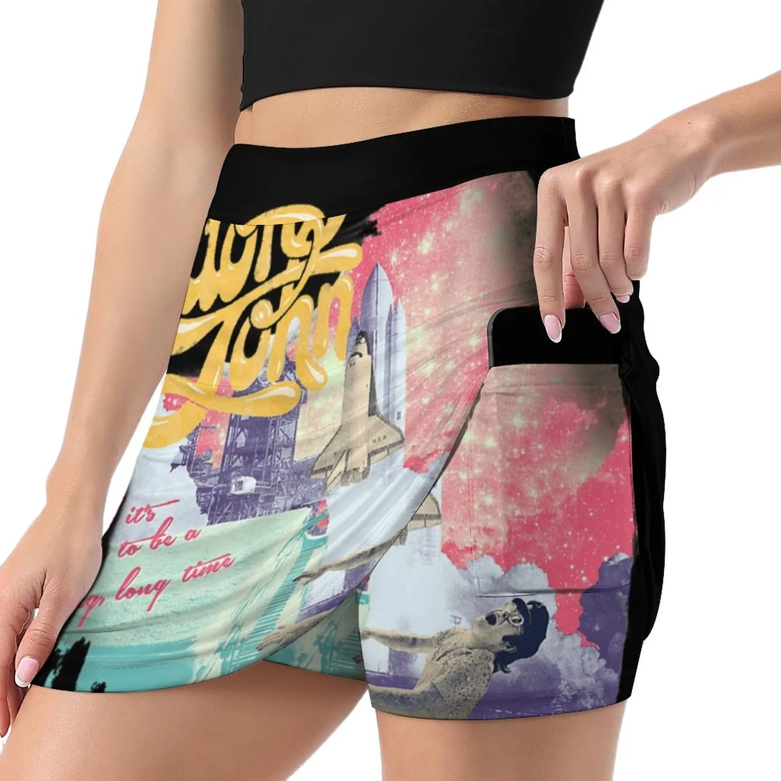 Colorful Long Time Black Mini Skirt short skirt for women korean style women clothing