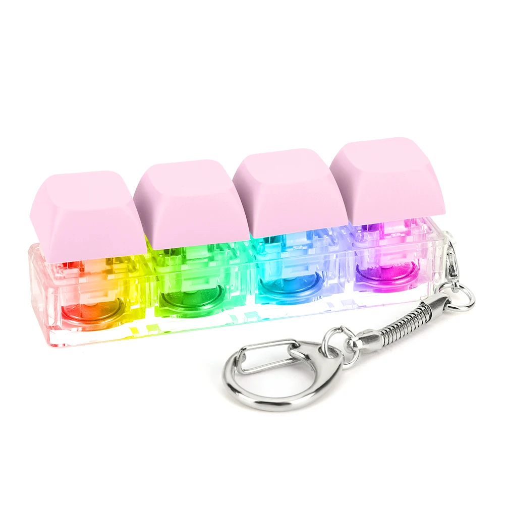 Clicker per tastiera con tastiera a luce LED Fidget Tasti meccanici Cubo per tastiera per regali per adulti per alleviare il tempo di passaggio