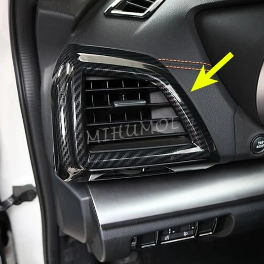 Carbon Fiber Center Console Dashboard Side Air Vent Decoration Cover For 2018-2023 Subaru XV Impreza Crosstrek