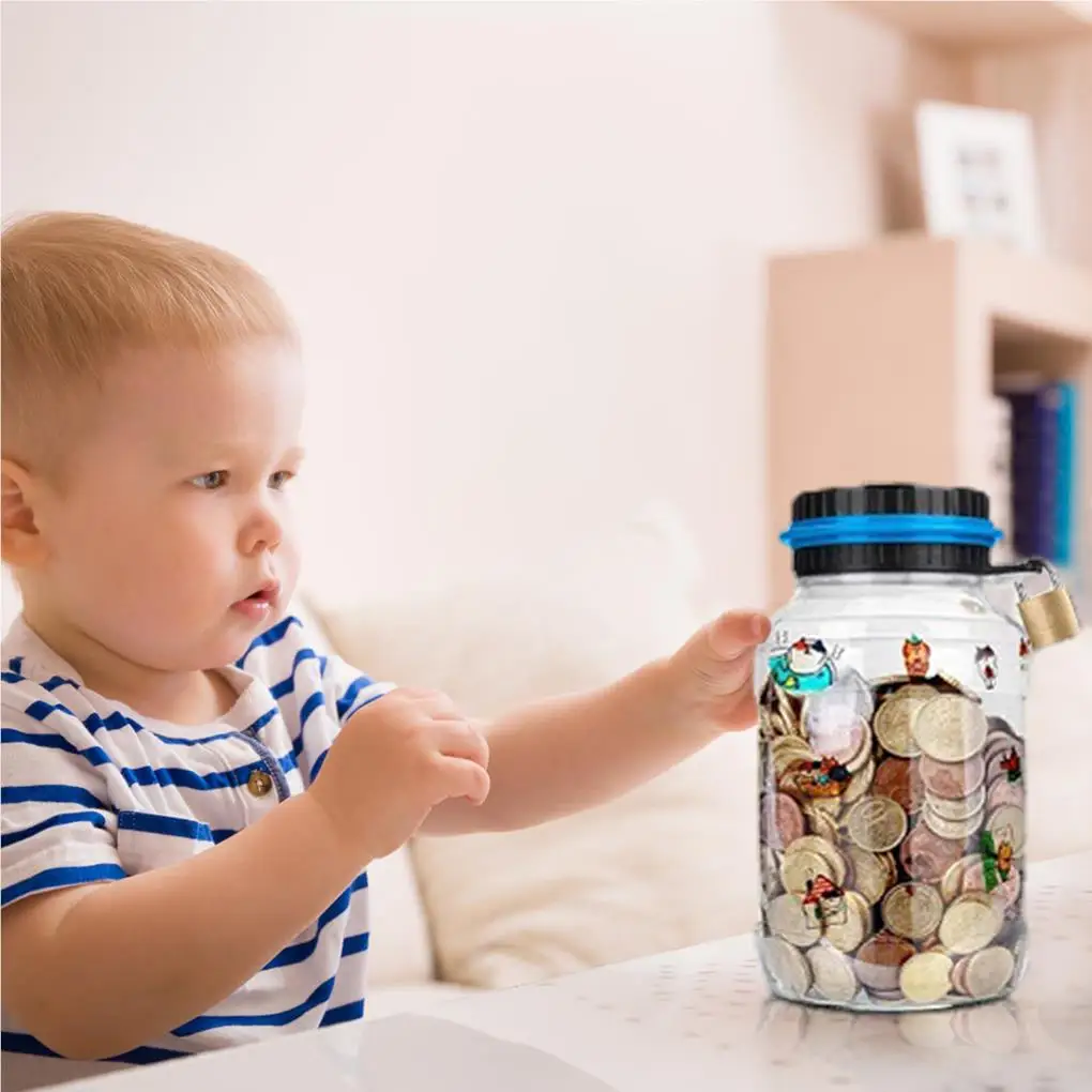 Digital Coin Money Box Home Small Size Counting Function Locked Security Saving Pot Coins Holding Container  Euro view 2